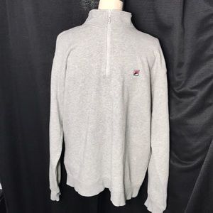 Vintage FILA Heather Gray Pull-Over Jacket Medium